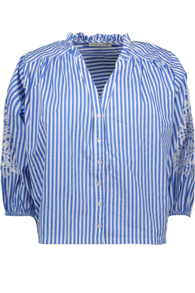 LENA BLOUSE STRIPE BLUE